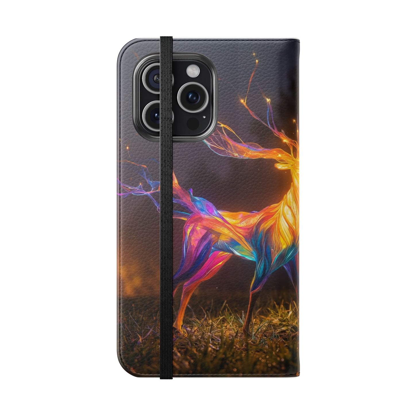 Ethereal Deer Flip Cases – Luminous Spirit Portrait