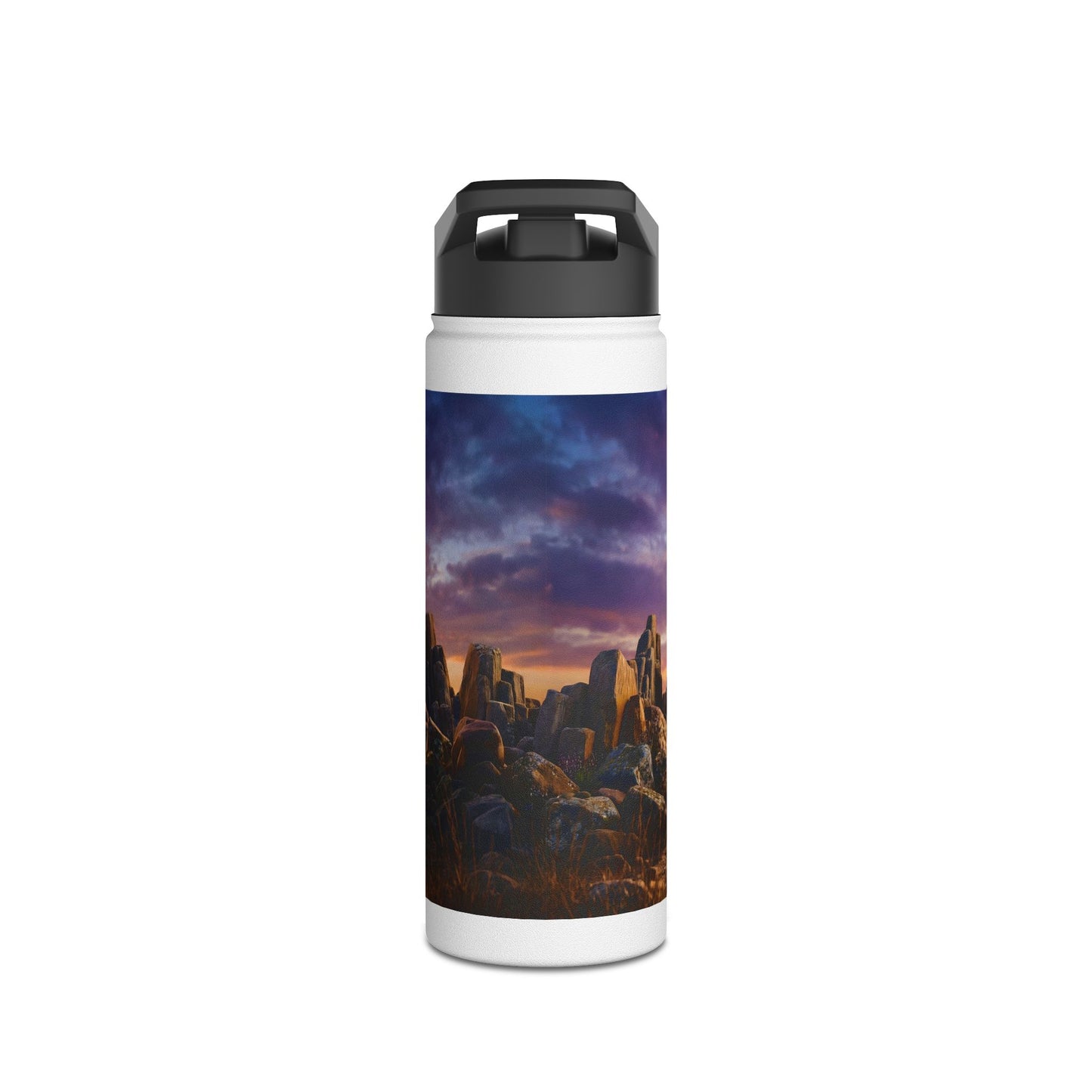 Celestial Portal Stainless Steel Water Bottle, Standard Lid – Sunlit Stone Gateway