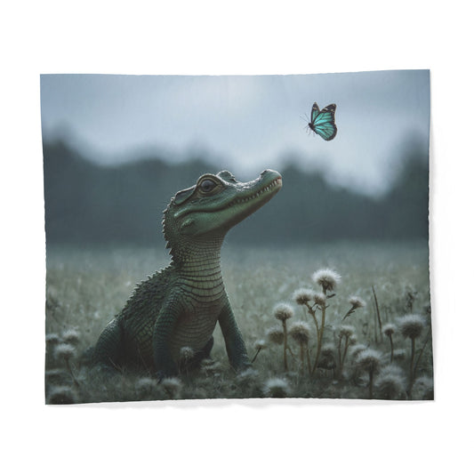 Crocodile Butterfly Cotton Duvet Cover – Gentle Meadow Watcher