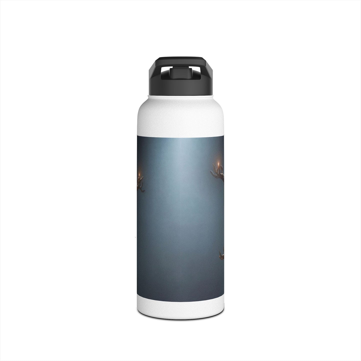 Celestial Stag Sentinel Stainless Steel Water Bottle, Standard Lid – Floating Guardian in Twilight