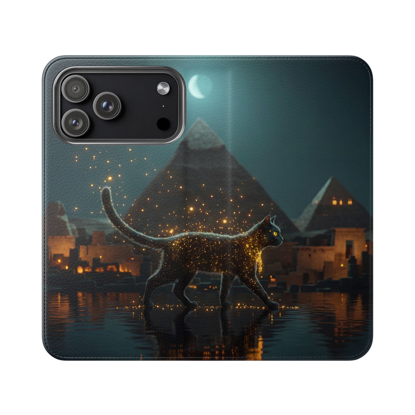Celestial Vortex Flip Cases – Indigo Cloud Dreamscape