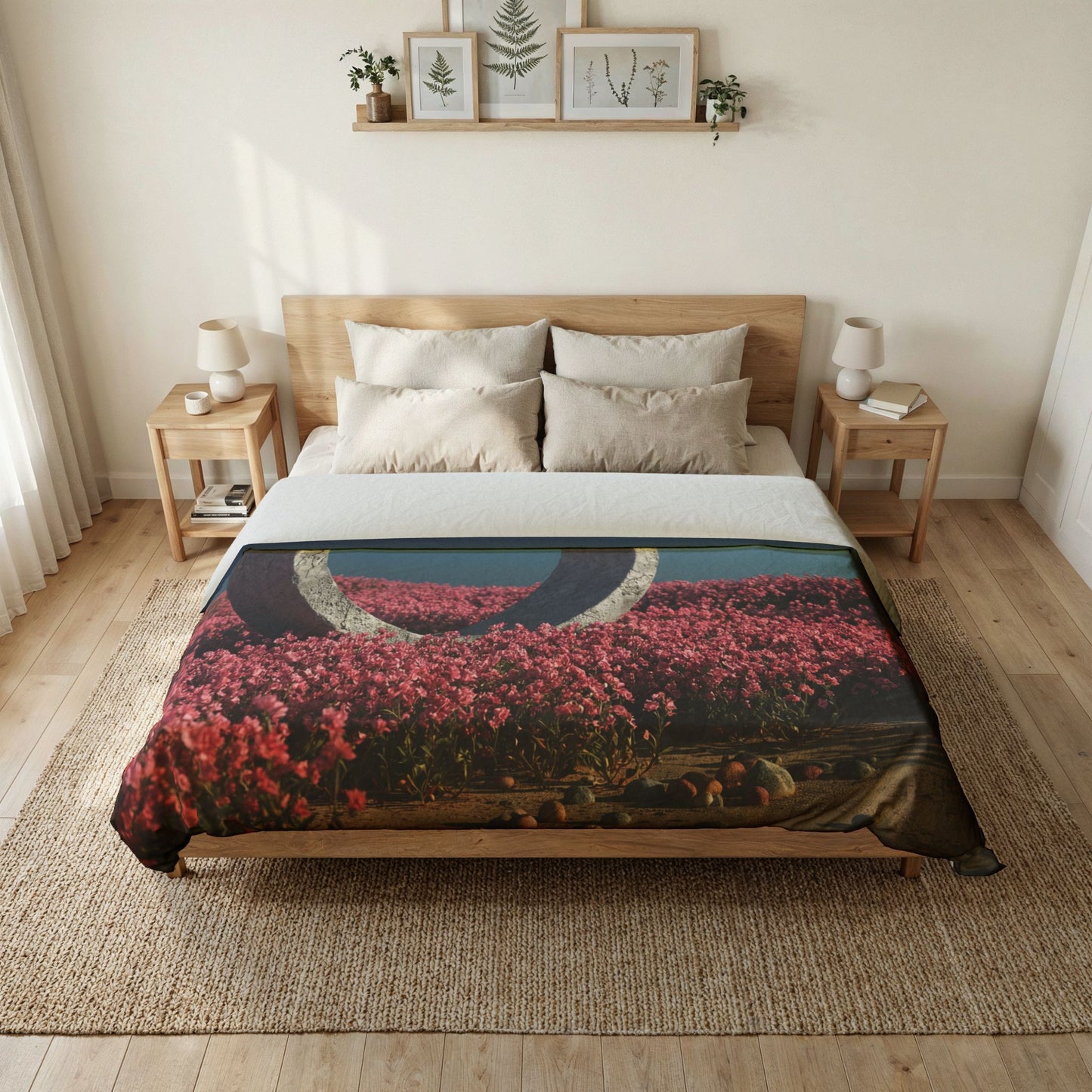 Stone Ring Cotton Duvet Cover – Floral Field Gateway Tapestry