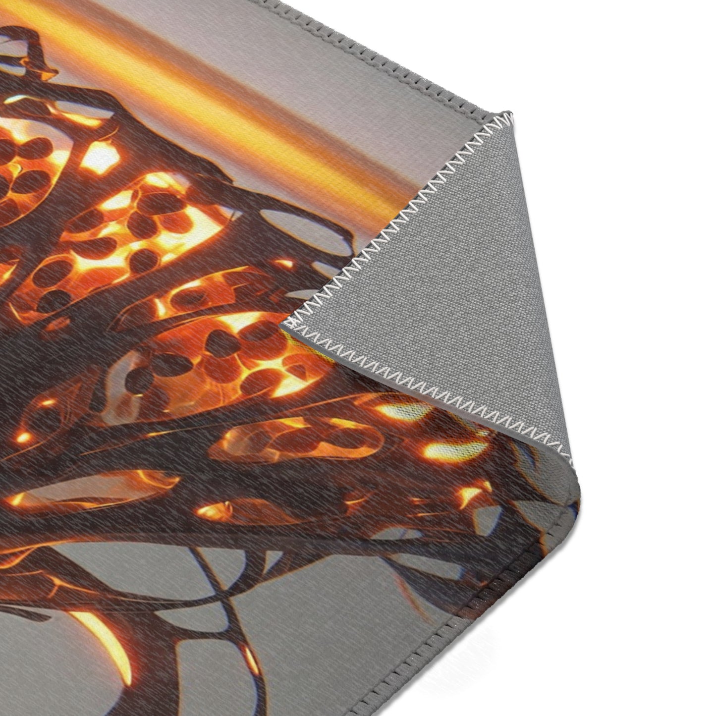 Luminescent Veil Area Rug – Ethereal Woman in Flowing Light