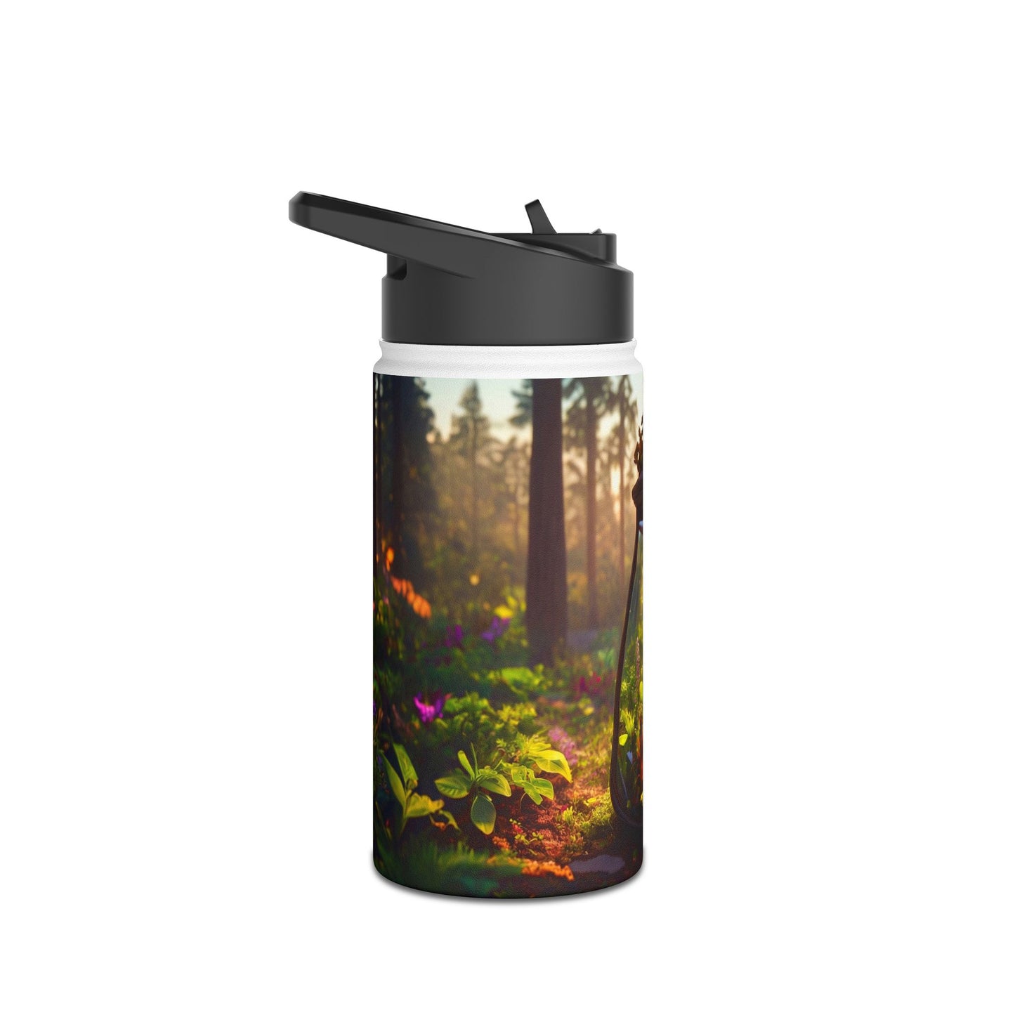 Forest in a Bottle Stainless Steel Water Bottle – Sunlit Miniature Wilderness