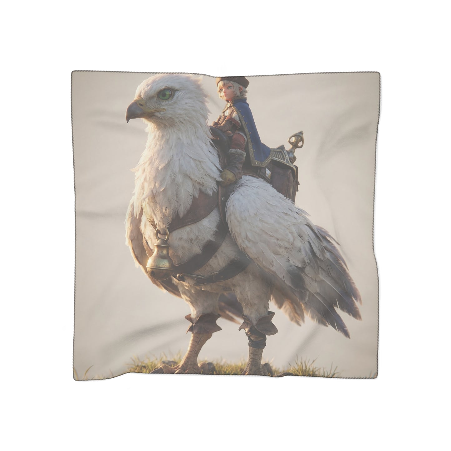 White Eagle Rider Scarf – Sunlit Skyborne Companion