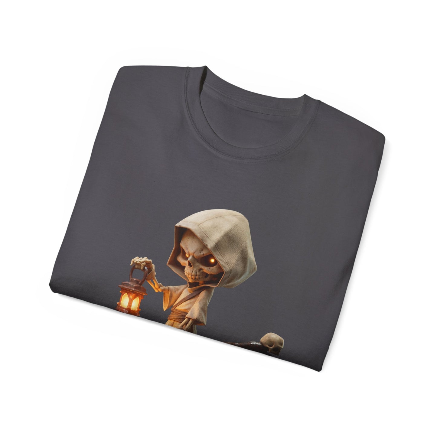 Lantern Bearer Unisex Ultra Cotton Tee – Hooded Sentinel with Scythe