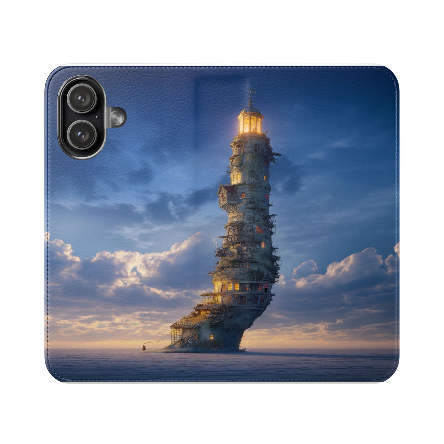 Twilight Sentinel Flip Cases – Lighthouse on a Storm-Tossed Sea