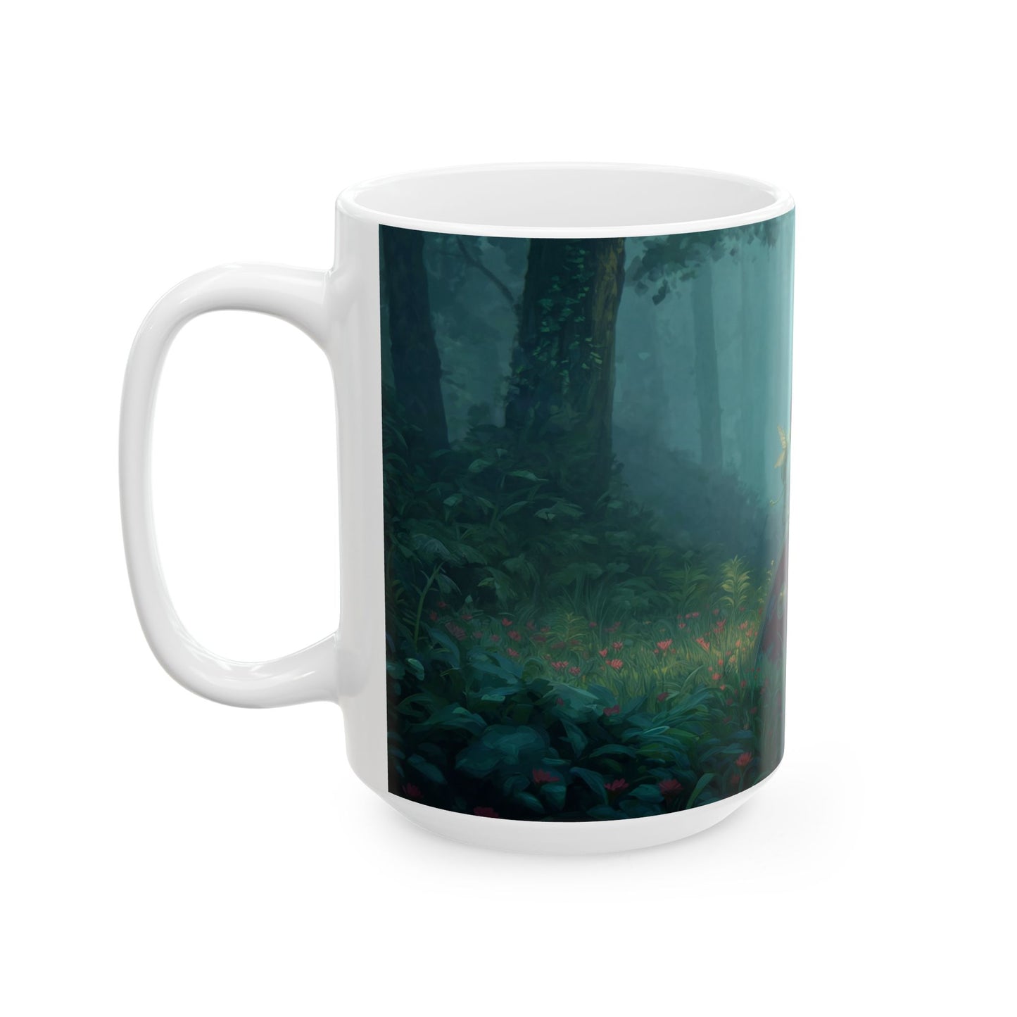 Forest Sentinel Ceramic Mug – Verdant Grove Guardian
