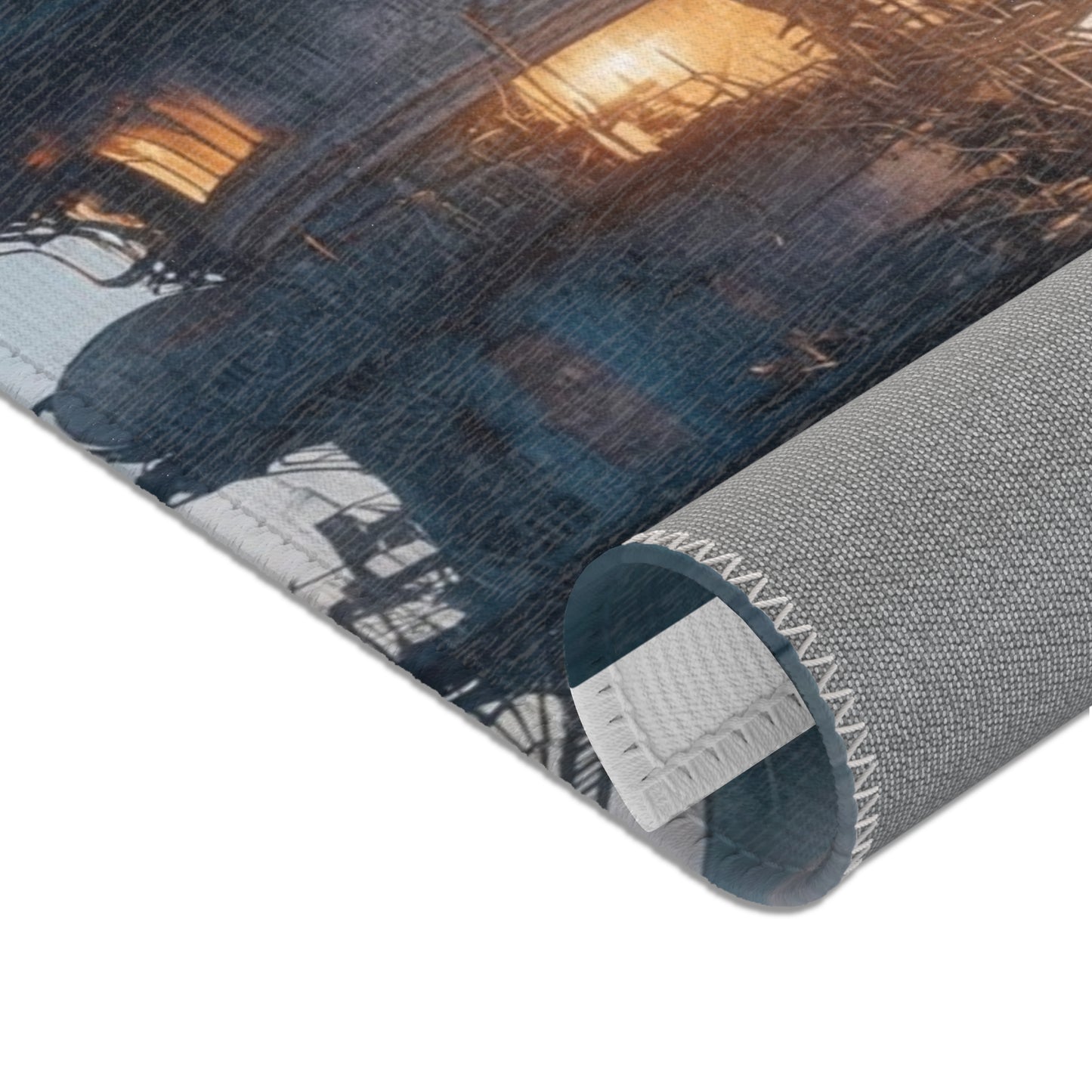 Skyward Spire Area Rugs – Dawn’s Industrial Cathedral