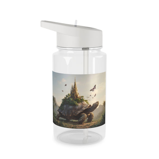Turtle Kingdom Tritan Water Bottle – Golden Spire Forest Guardian