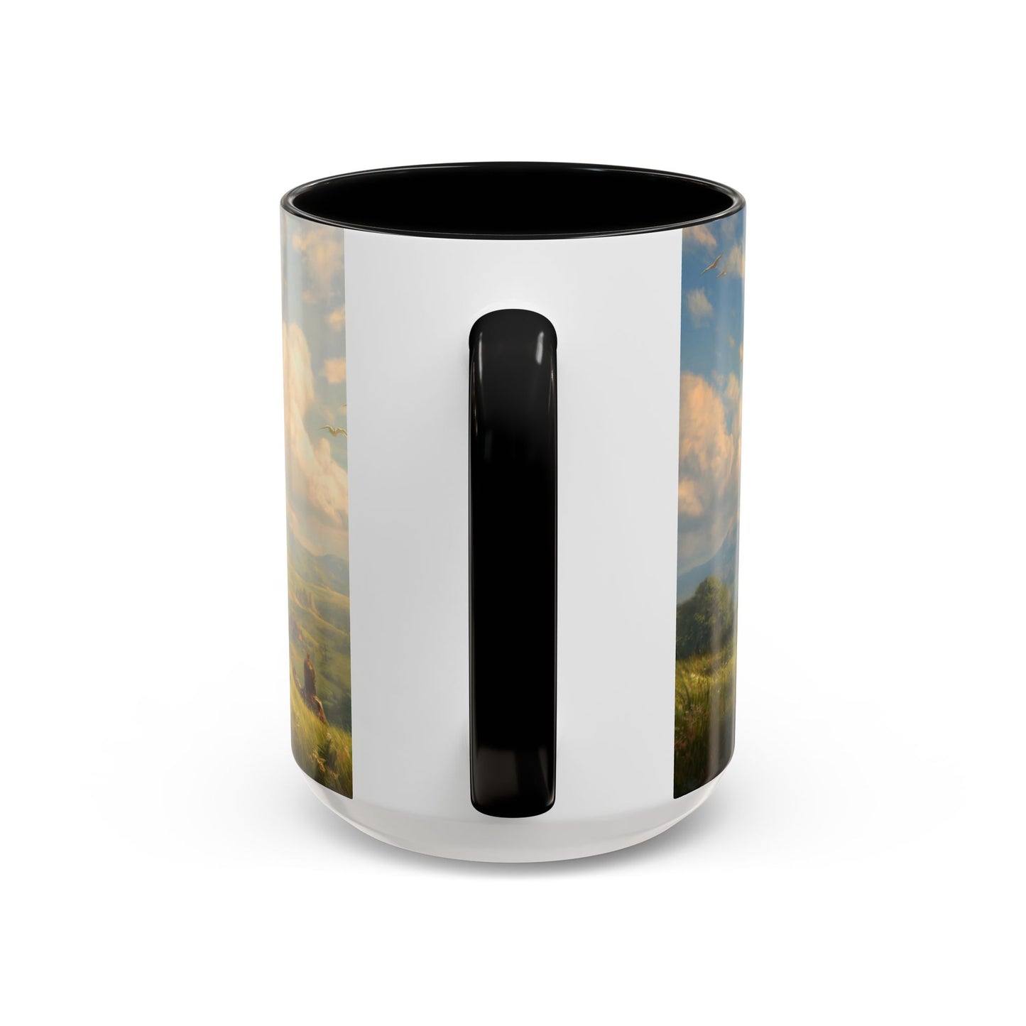 Great Aerie Pathfinder Mug – Dawn’s Flight Over Verdant Hills