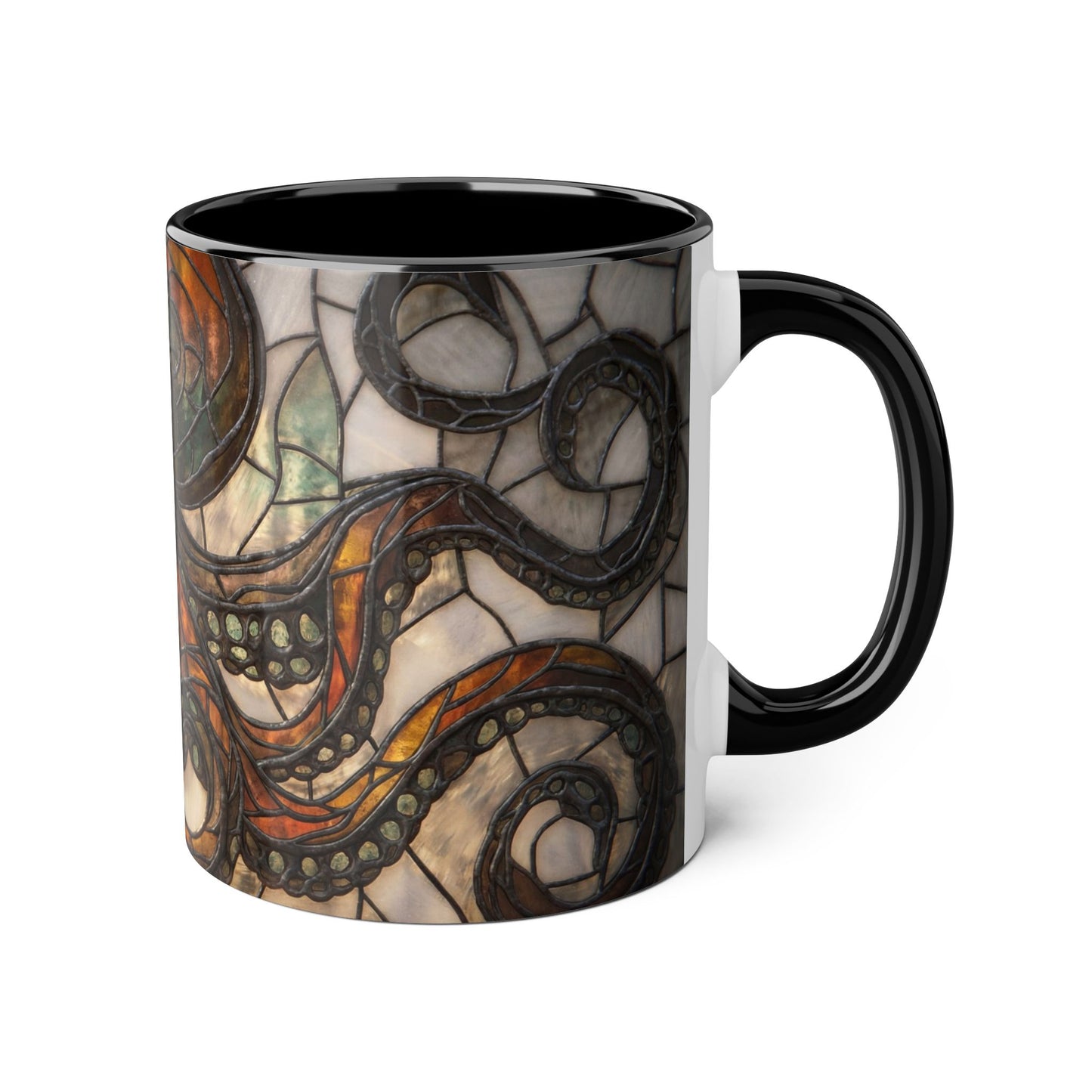 Stained Glass Octopus Accent Mugs, 11oz – Amber Tentacle Garden