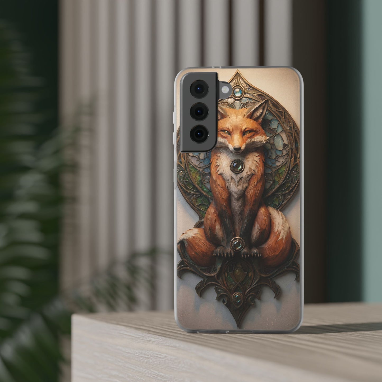 Fox Sentinel Flexi Cases – Amber Glow Through Stained Glass