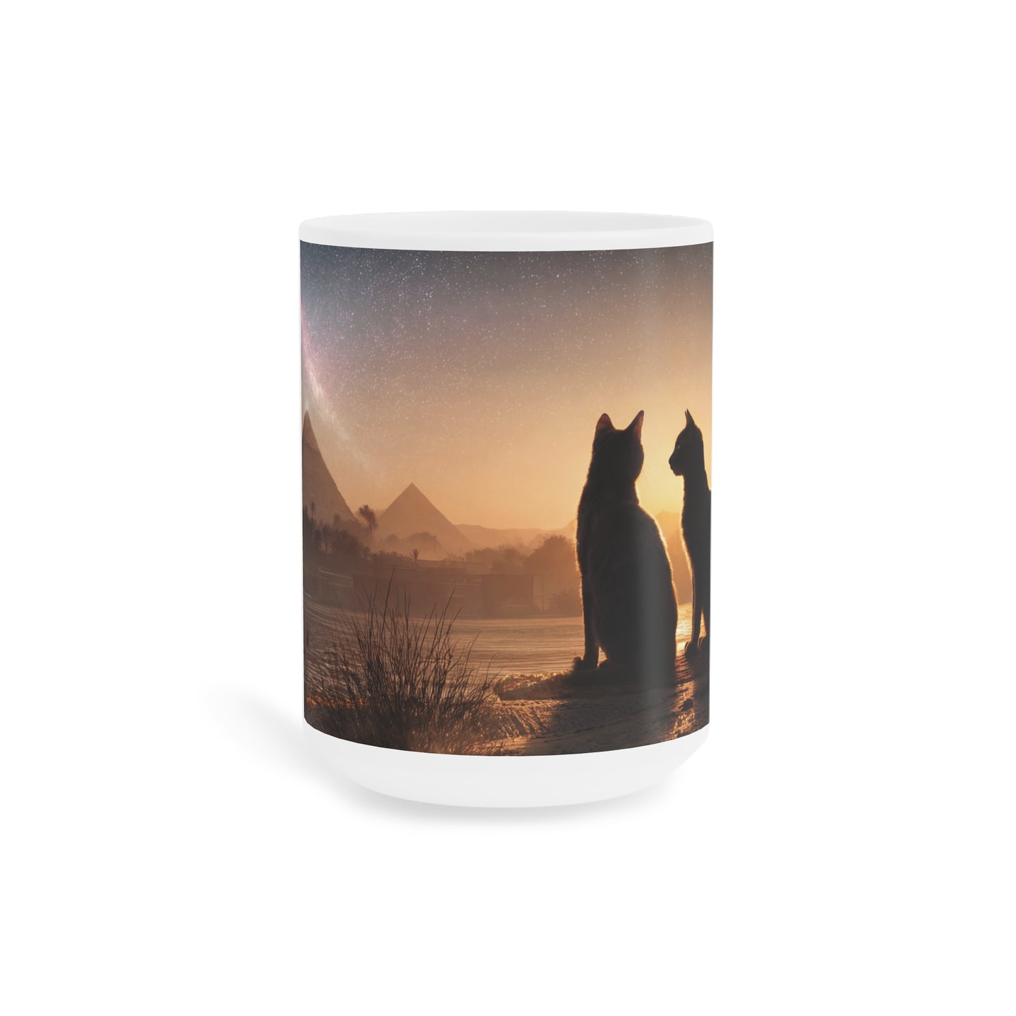 Star-Seeking Cats Ceramic Mugs (11oz\15oz\20oz) – Nile Twilight Guardians