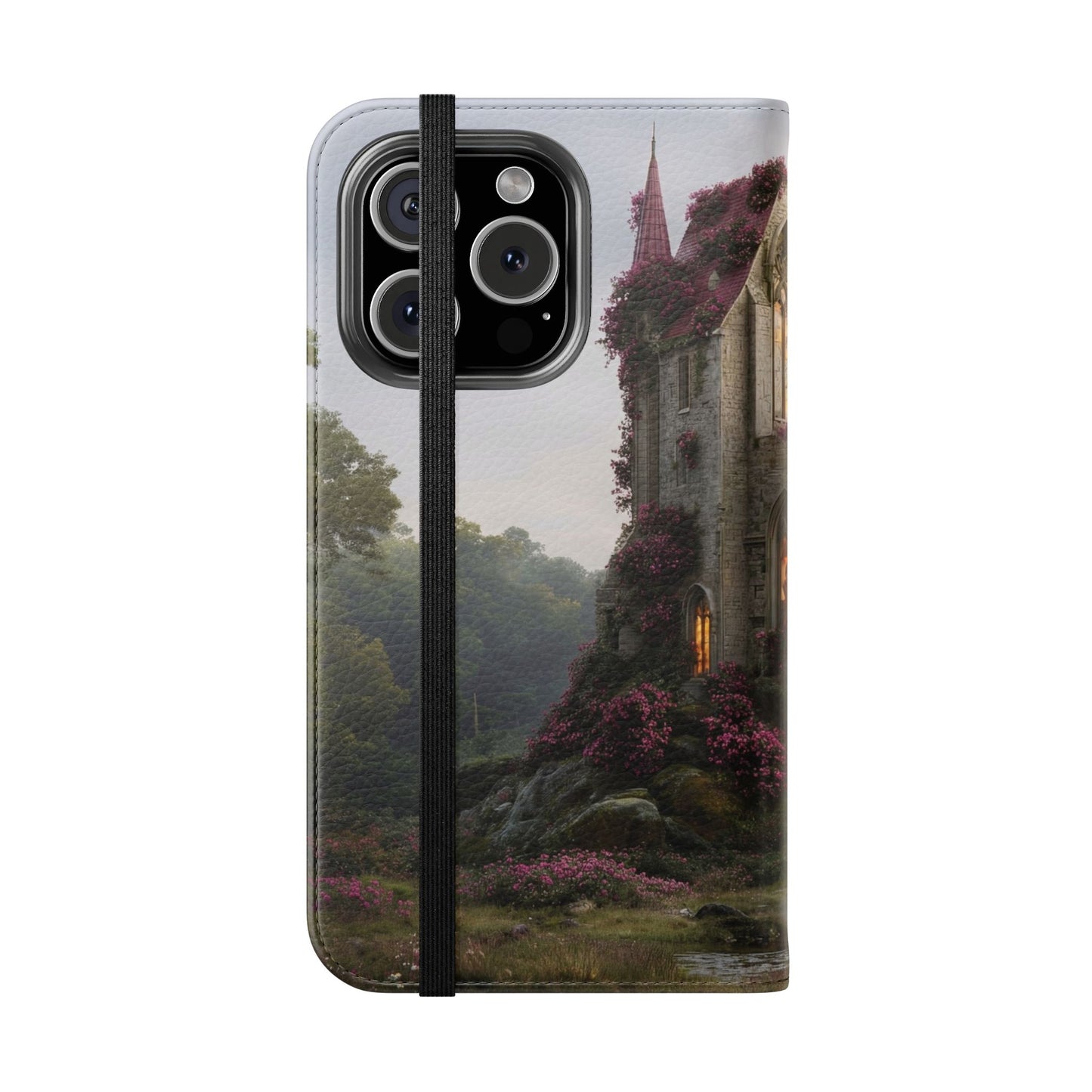 Blossom Spire Flip Cases – Pink Ivy Gothic Castle Cover