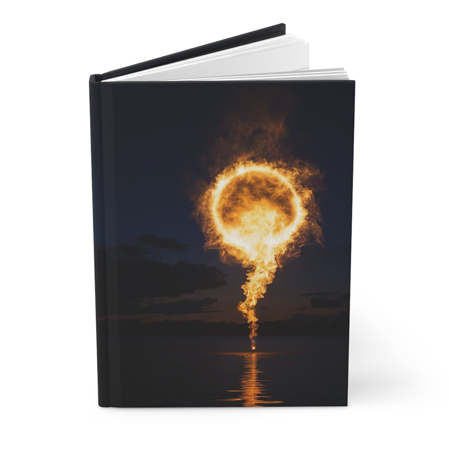 Fire Whirlpool Hardcover Journal Matte – Golden Hour Mirage