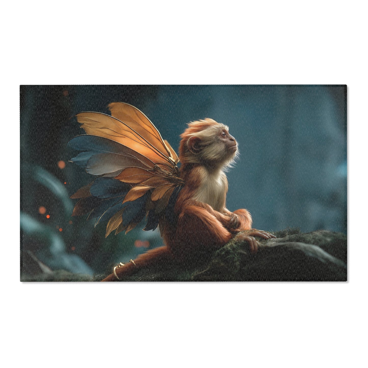Winged Monkey Guardian Rug – Twilight Forest Sentinel