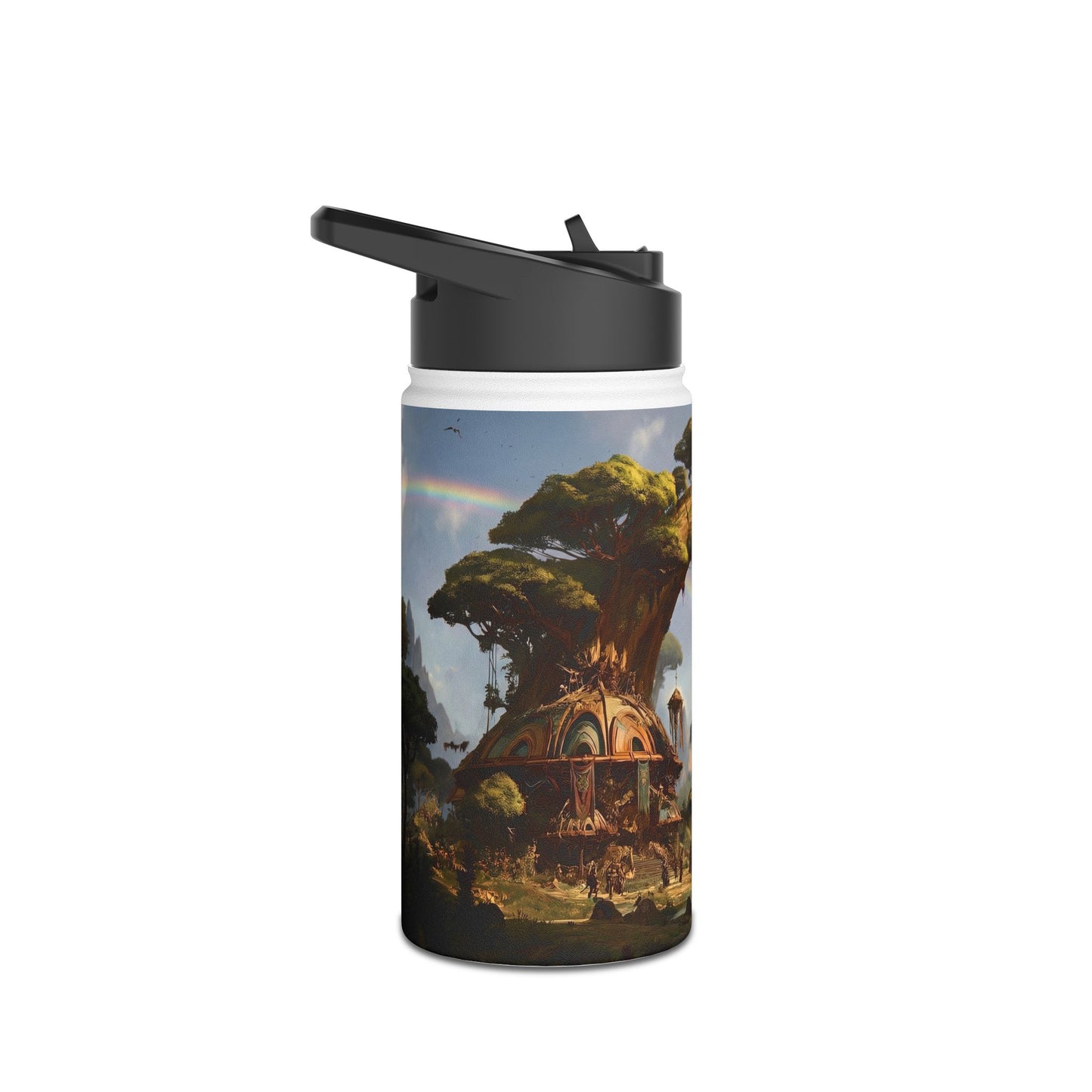 Arcane Grove Gateway Water Bottle – Twin Rainbows Over Living Bridge