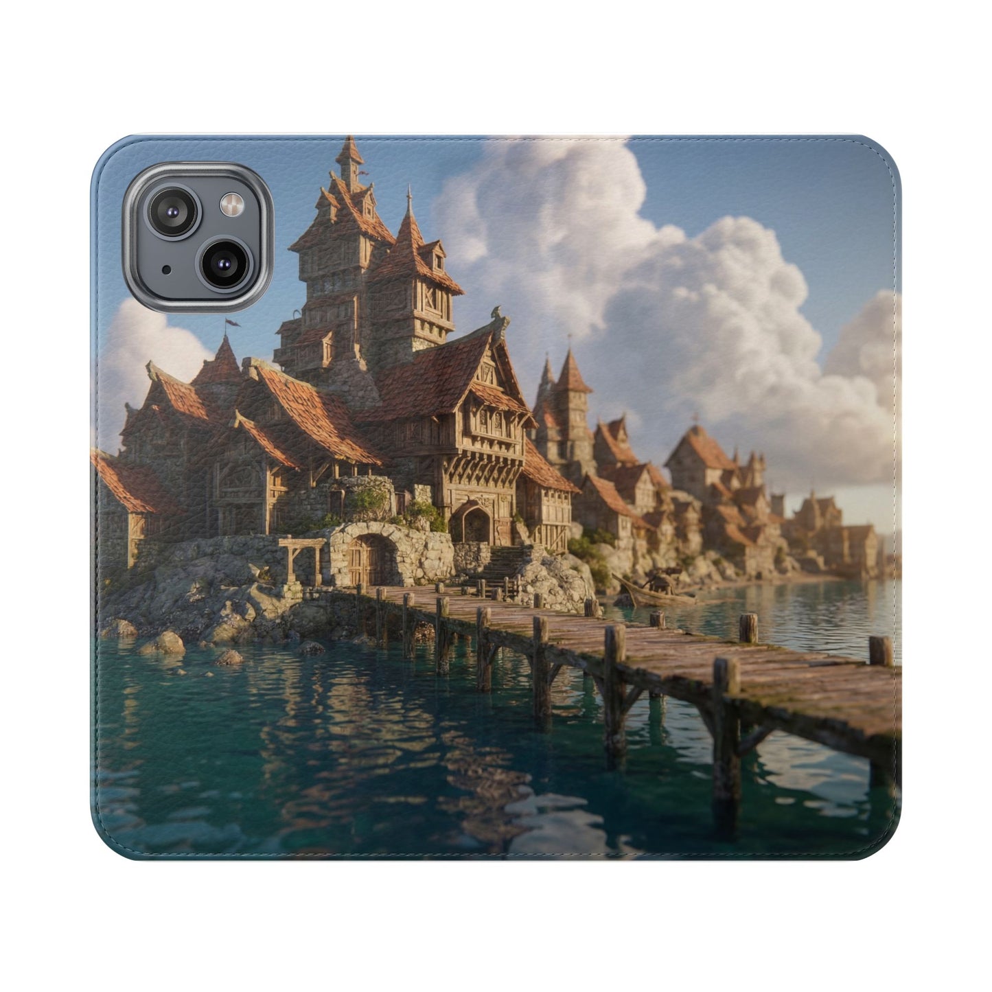 Cobblestone Harbor Flip Cases – Timber Town Seaside Walkway