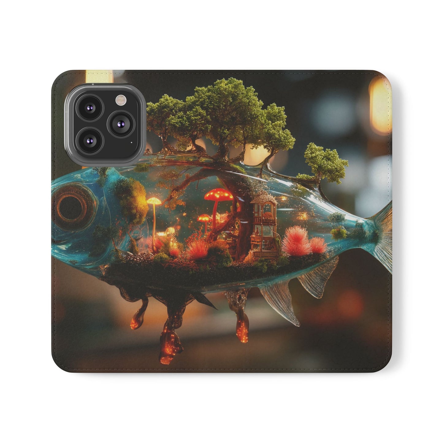 Forest Fish Flip Case – Liquid Glowwood Dreamscape