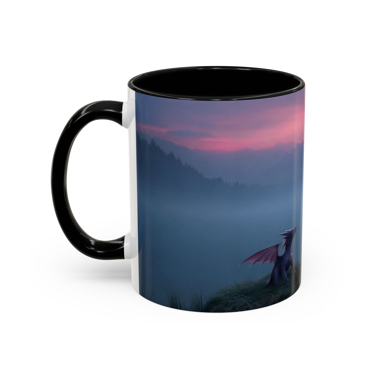 Sentinel and Dragon Accent Coffee Mug (11, 15oz) – Twilight Summit Rest