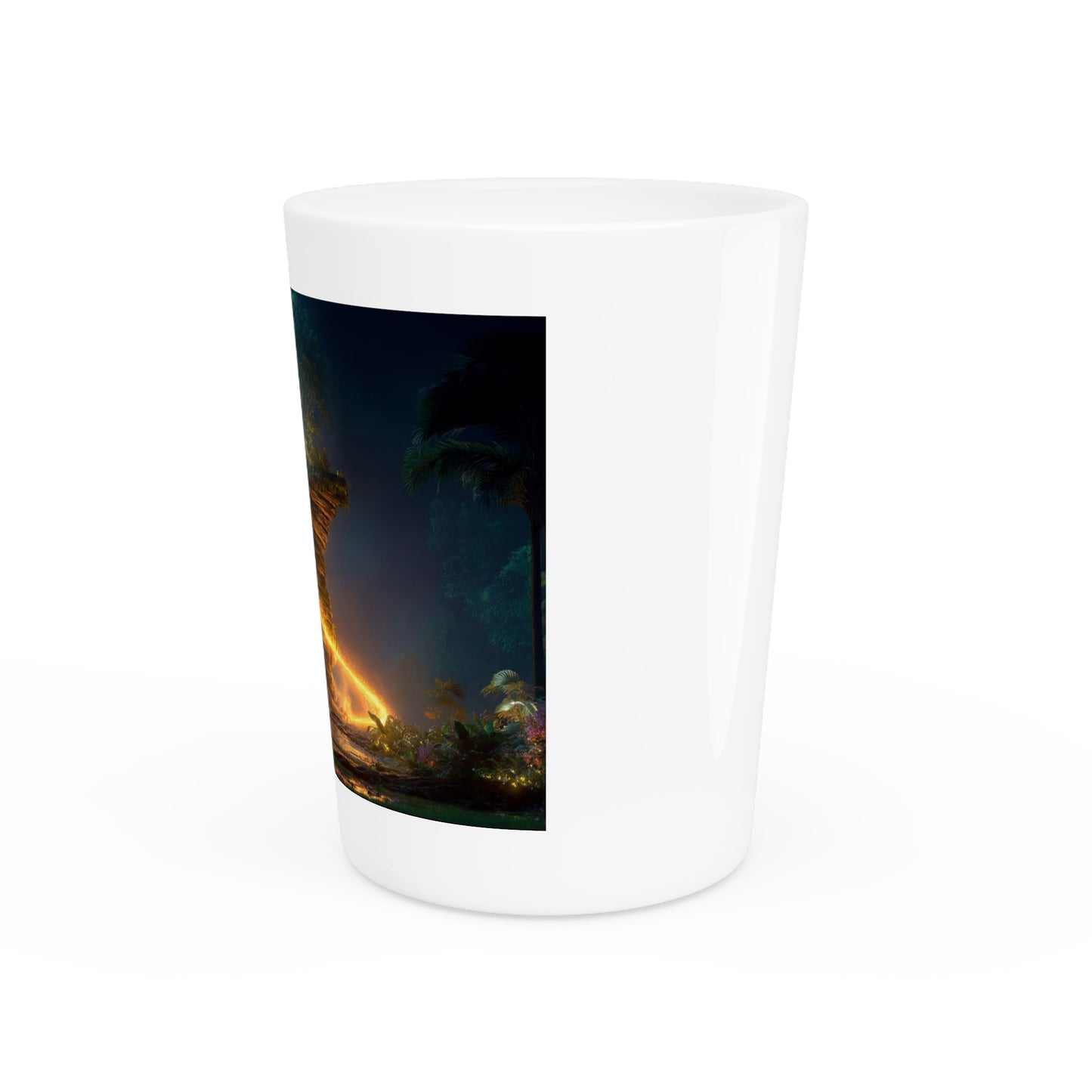 Floating Temple Ruins Shot Glass – Luminous Jungle Gateway