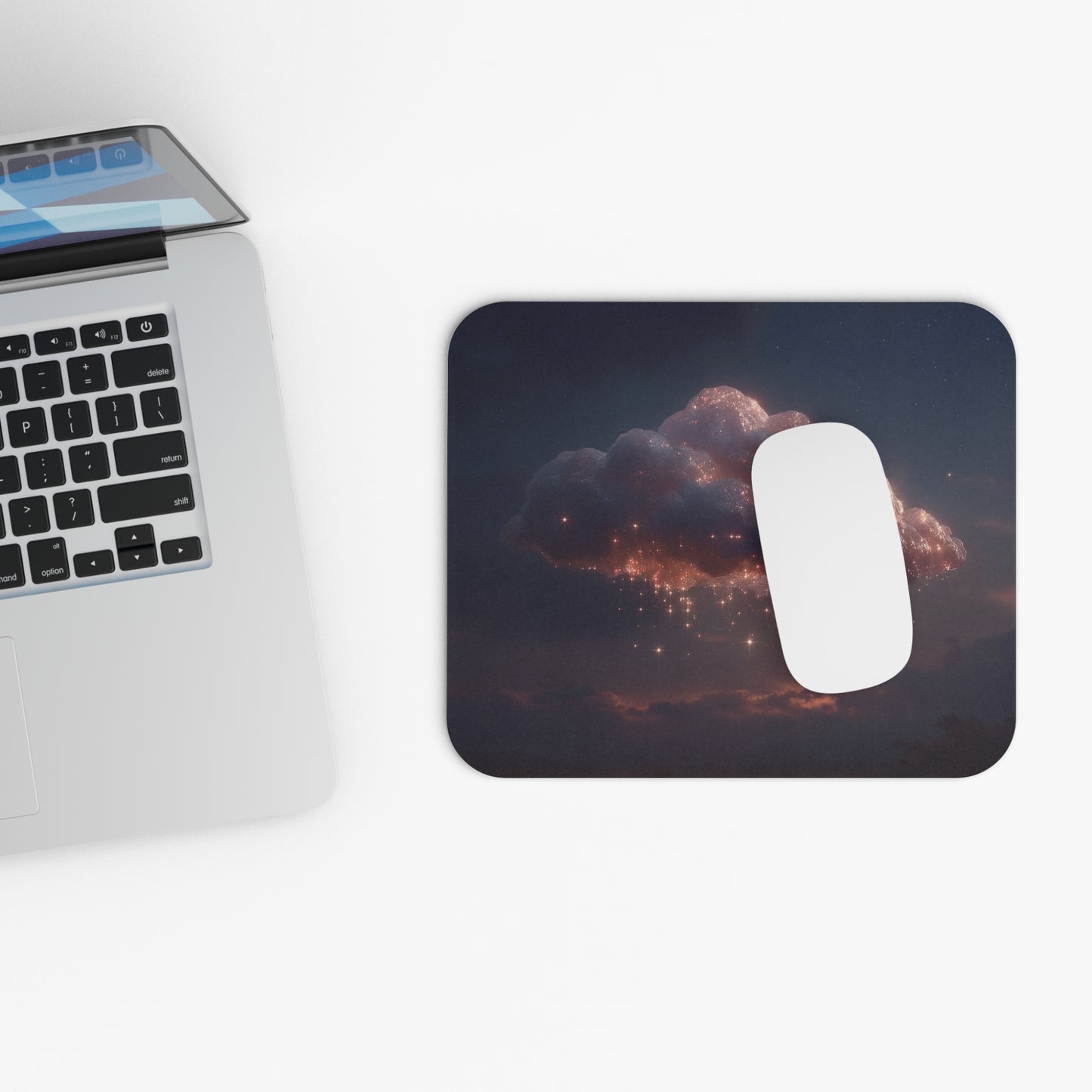 Celestial Cloud Mouse Pad – Starlight Cascade Dreamscape (Rectangle)