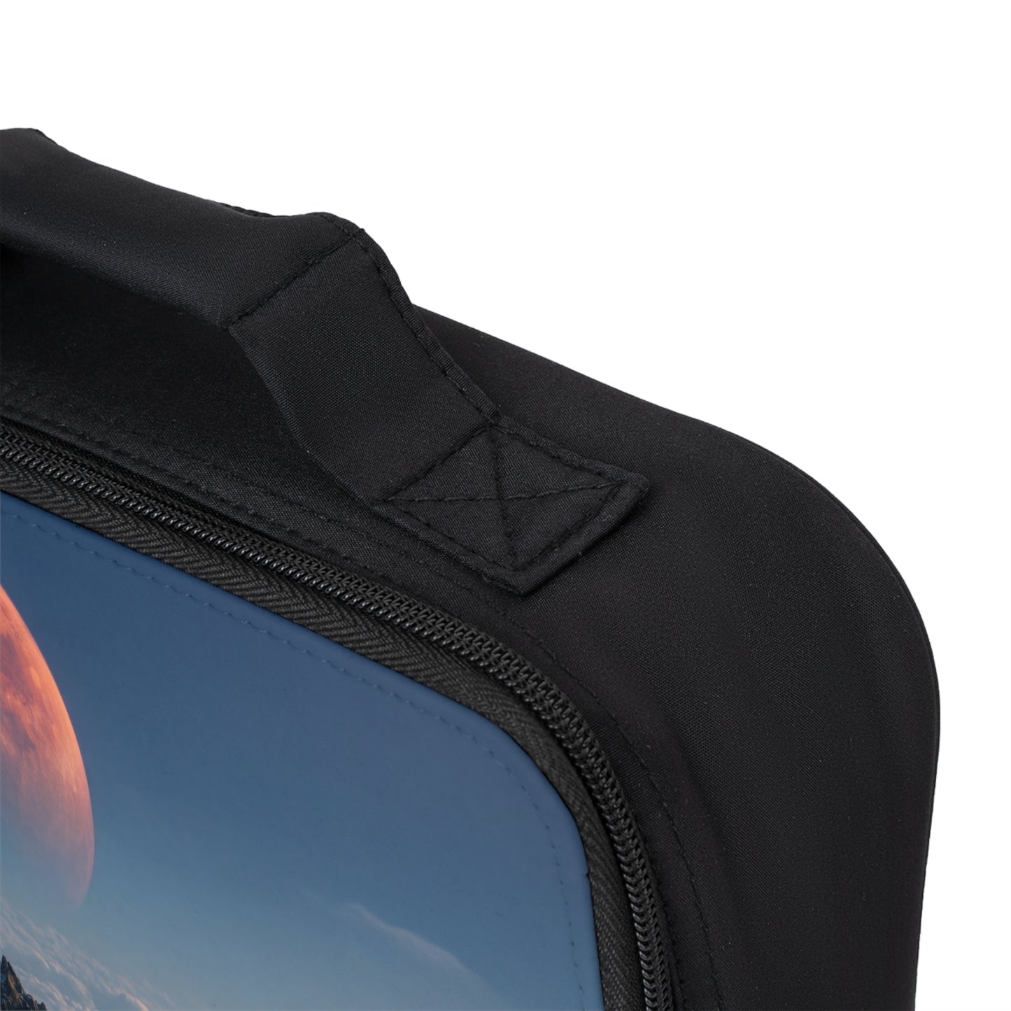 Lunar Lighthouse Lunch Bag – Beacon in Crimson Sky