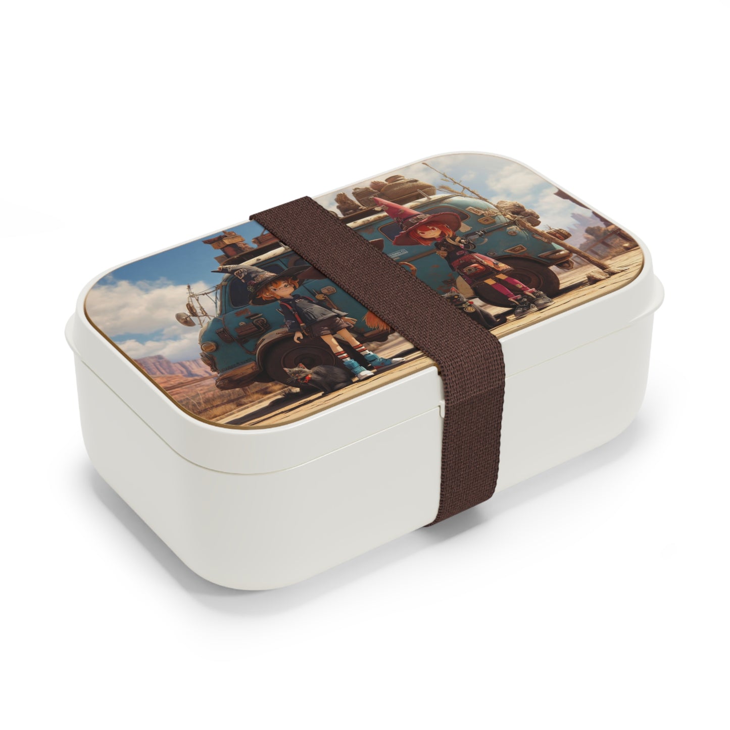 Witch Trio Roadtrip Bento Lunch Box – Dusty Desert Spellbound Adventure