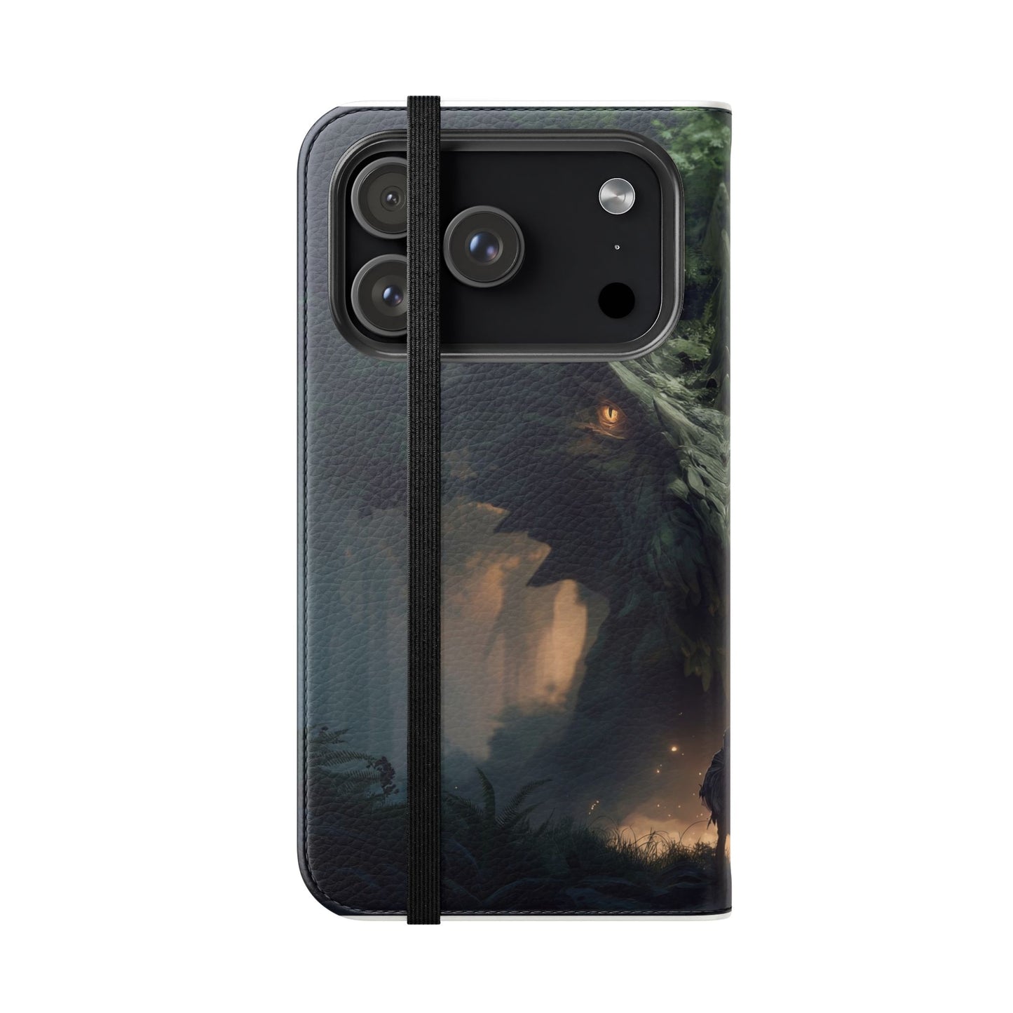 Guardian Beast Flip Cases – Moss-Clad Titan Facing the Wanderer