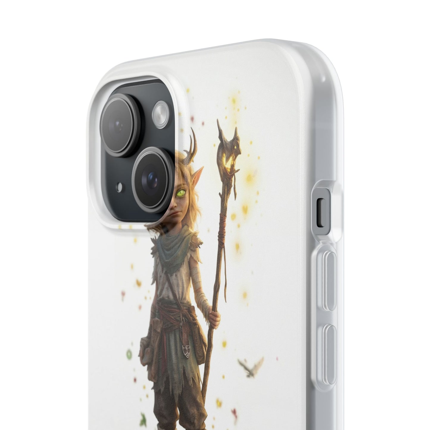 Forest Sentinel Flexi Cases – Glowing Antlered Child with Pet Companions