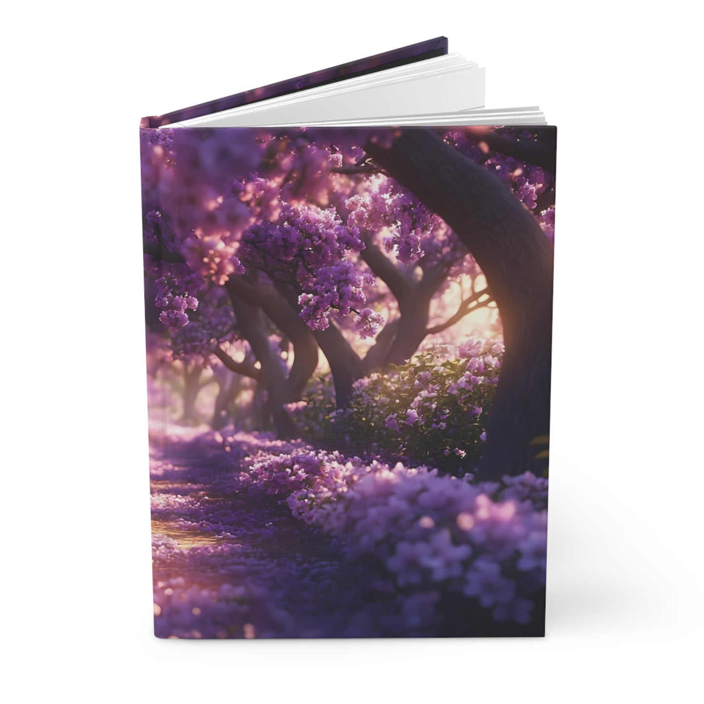 Twilight Sakura Lane Hardcover Journal Matte – Petal-Dusted Pathway to Quiet Wonder