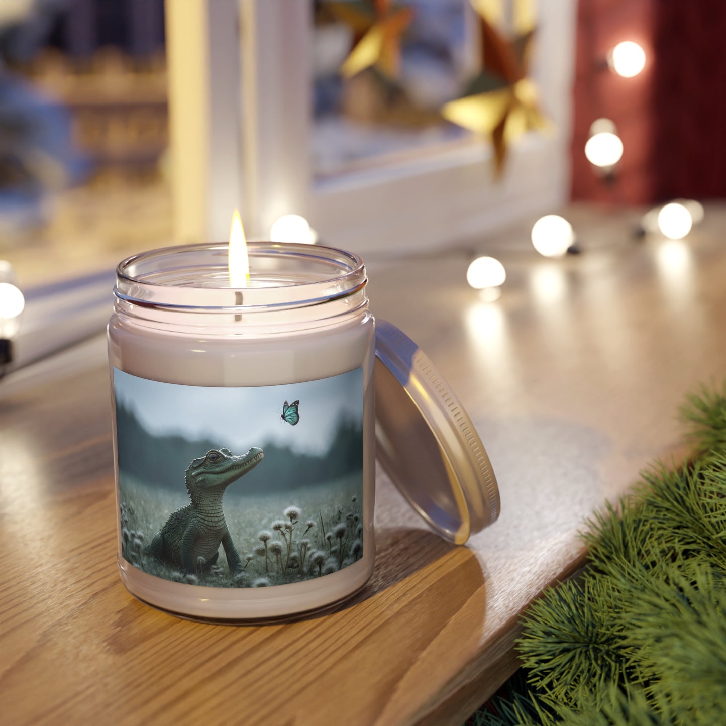 Curious Caiman Scented Soy Candles with White Lid, 9oz – Whisper of the Wetlands