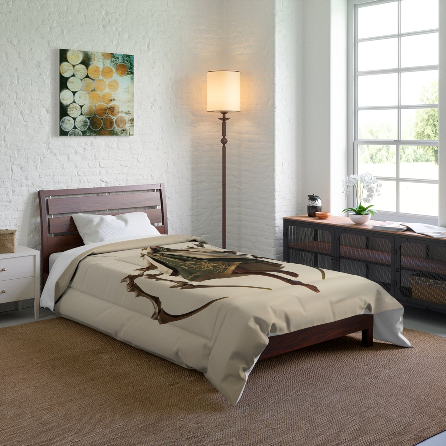 Moonlit Weaver Comforter – Ethereal Spider Silk Dreamscape