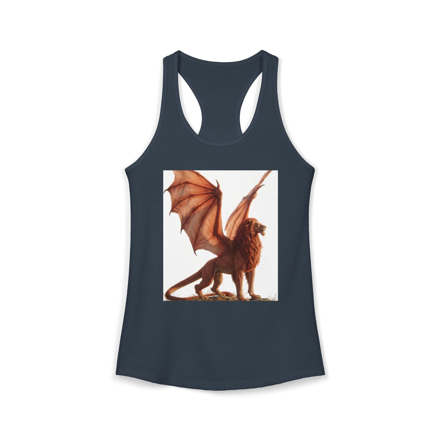 Lion-Dragon Sentinel Women's Ideal Racerback Tank – Amber Dawn Guardian