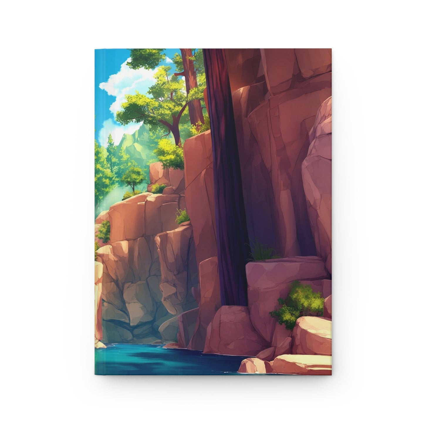 Canyon Oasis Hardcover Journal Matte – Emerald Pool Through Redwood Cathedral