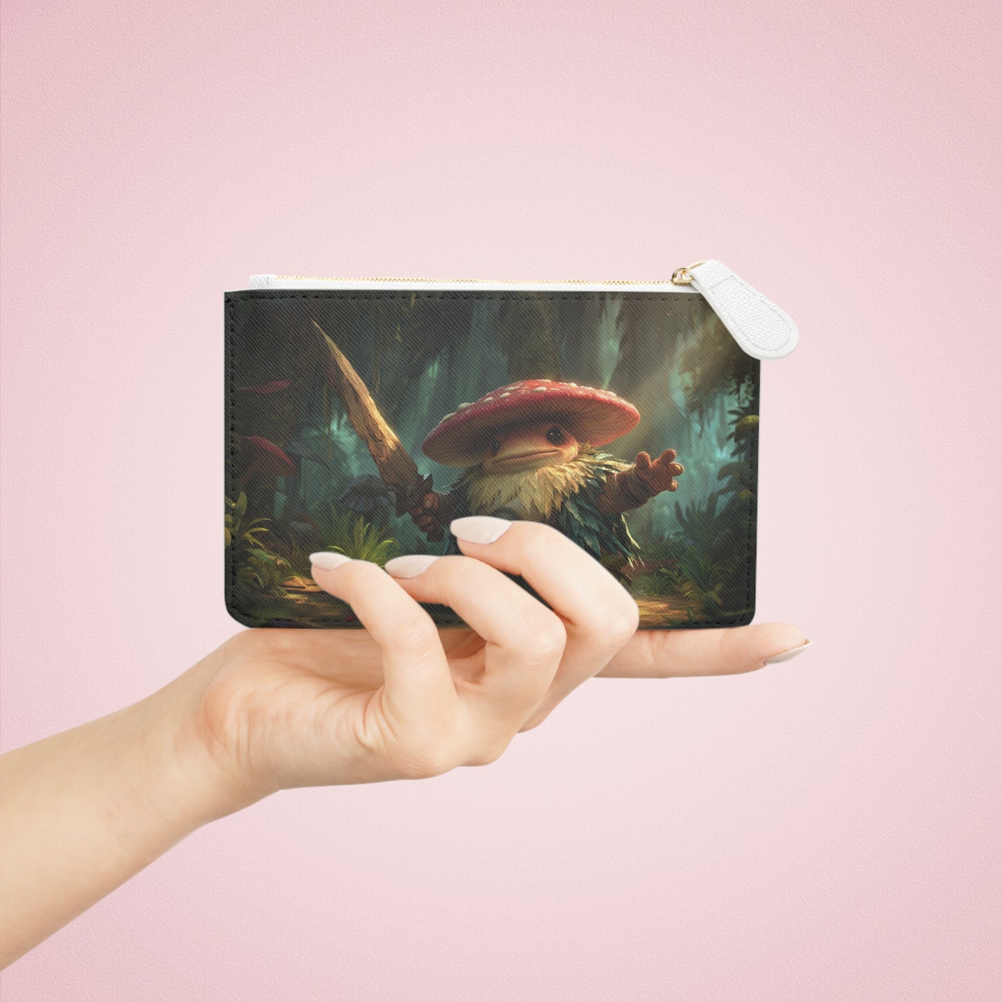 Mushroom Knight Mini Clutch Bag – Sunlit Jungle Sentinel