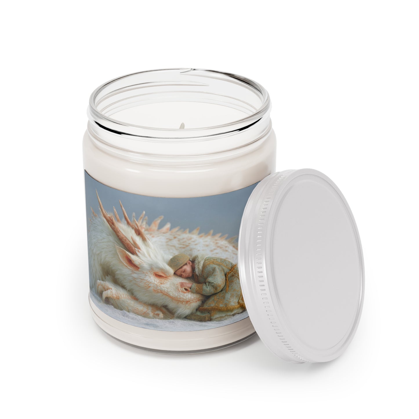 Child and Guardian Dragon Scented Soy Candles with White Lid, 9oz – Winter Hearth Sanctuary