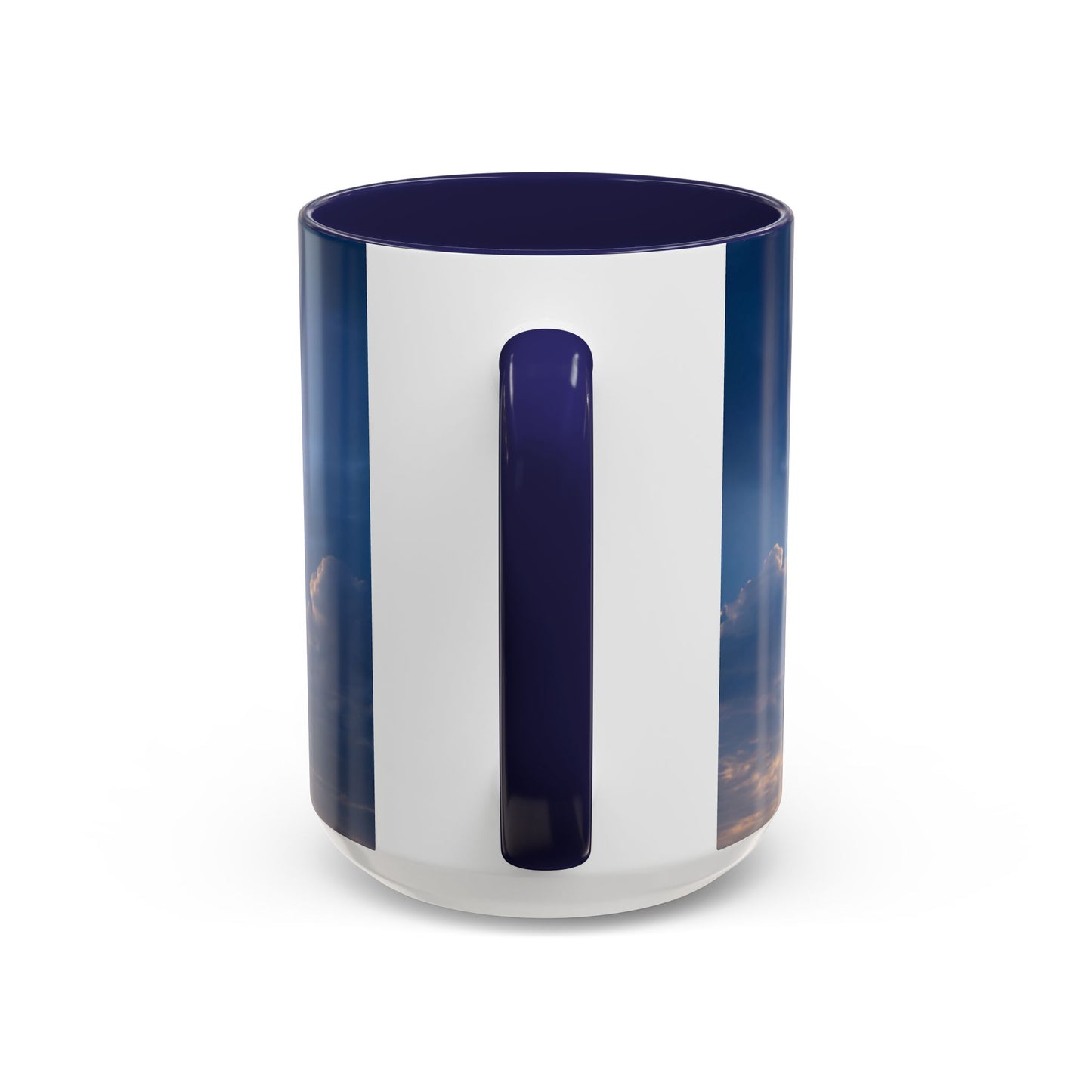 Skyborne Lighthouse Accent Coffee Mug (11, 15oz) – Floating Beacon at Dusk
