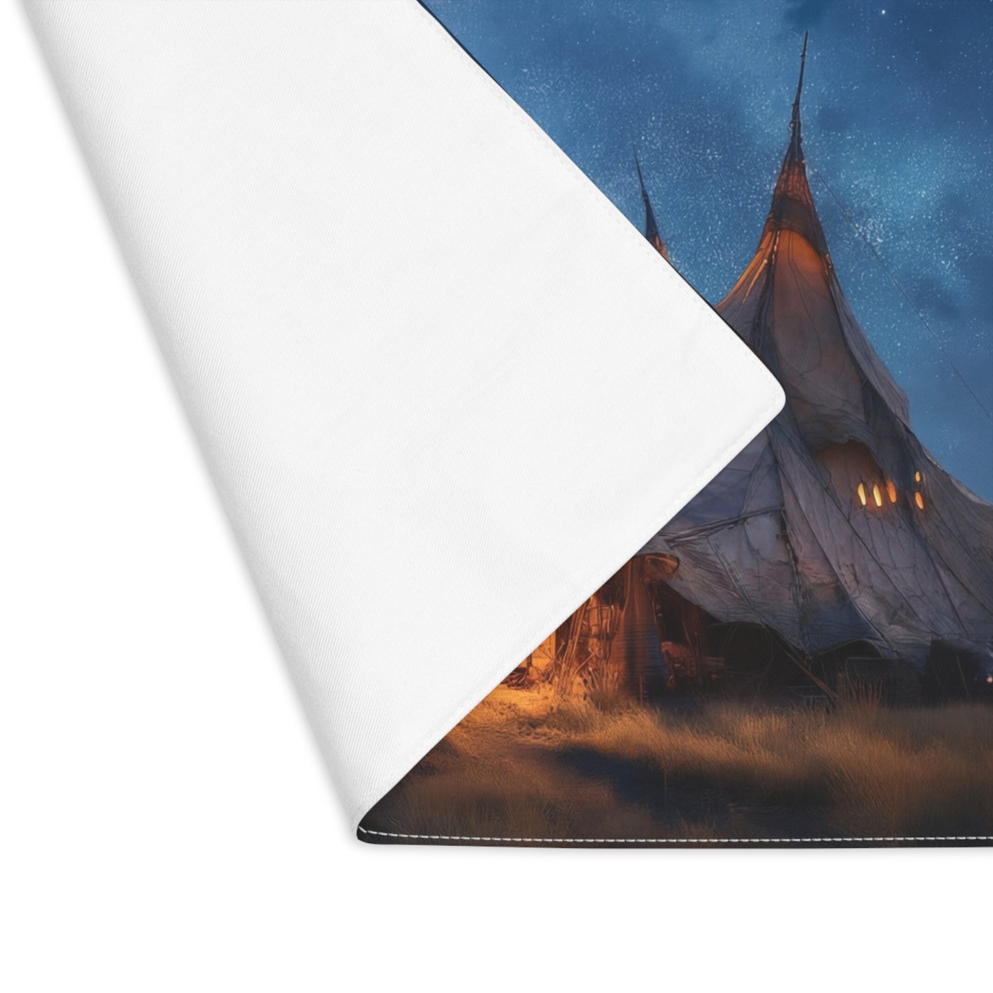 Starlit Nomad Tent Placemat – Milky Way Haven Under Open Skies