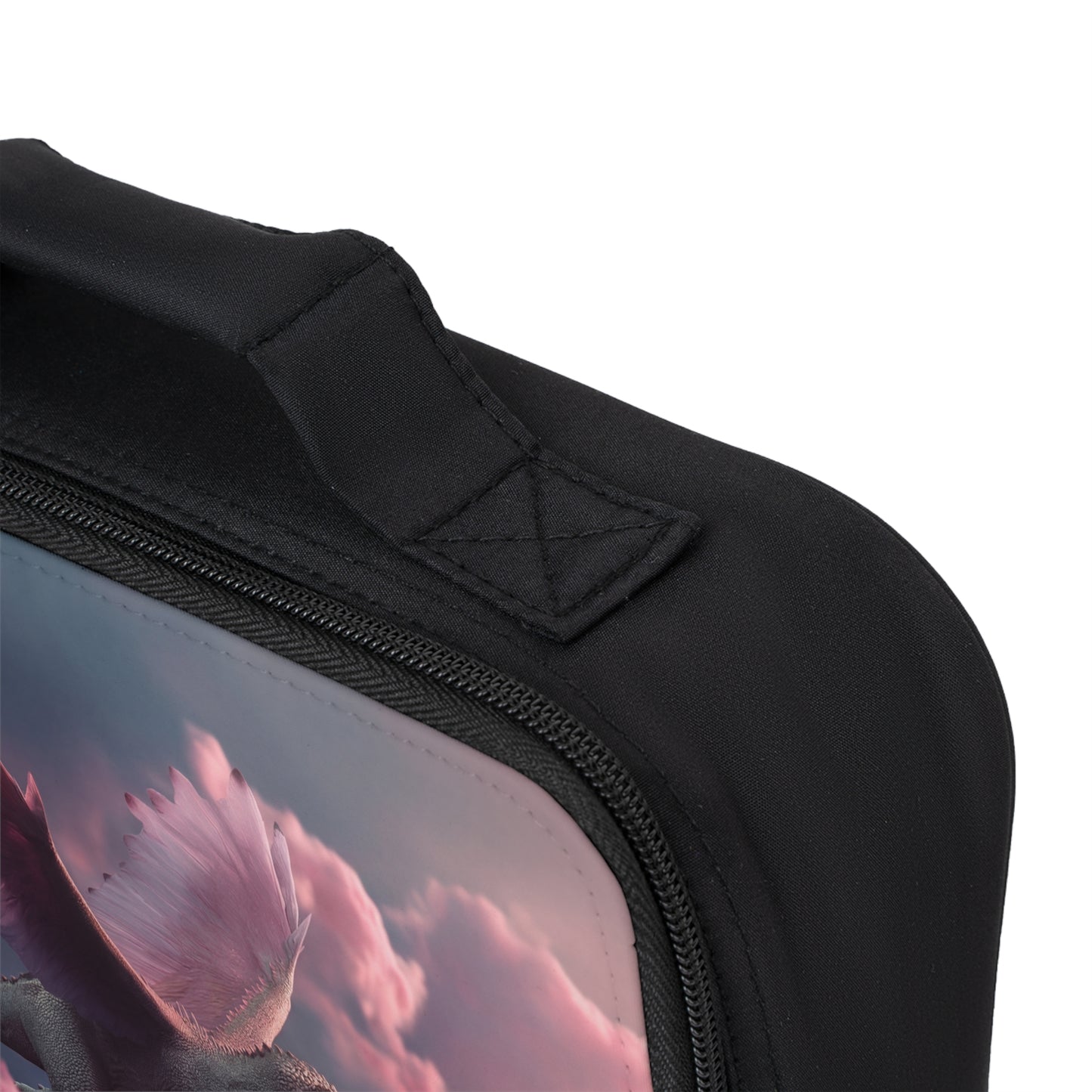 Pink Winged Dinosaur Lunch Bag – Soaring Through Cloud Blossoms