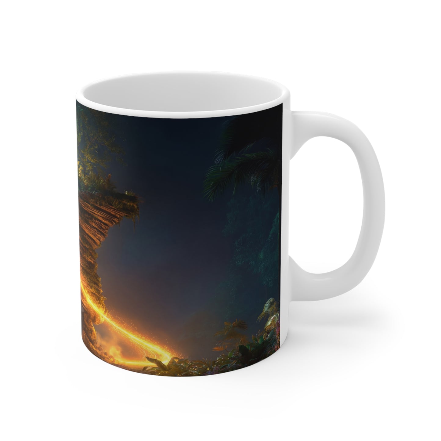 Luminous Floating Island Ceramic Mugs (11oz\15oz\20oz) – Celestial Vortex Dreamscape