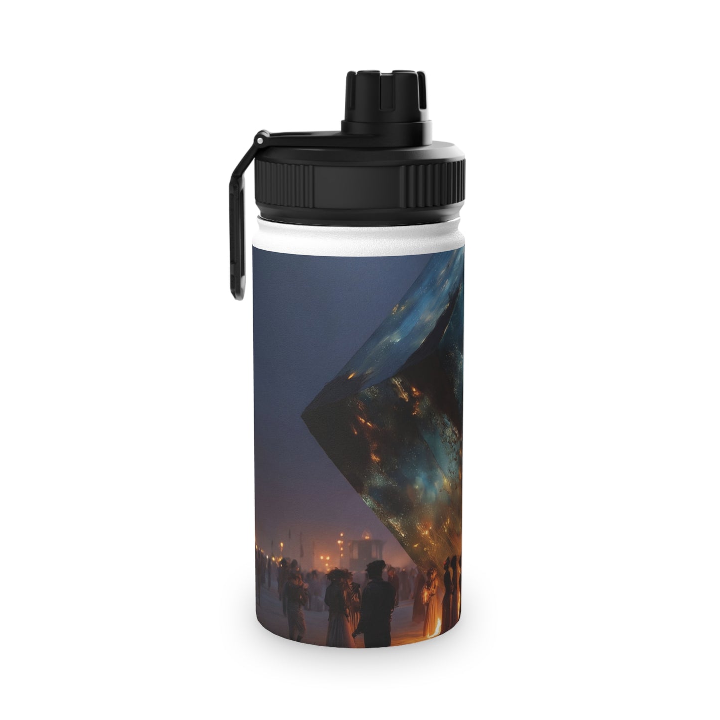 Celestial Cube Water Bottle – Portal to a Starlit Ceremony
