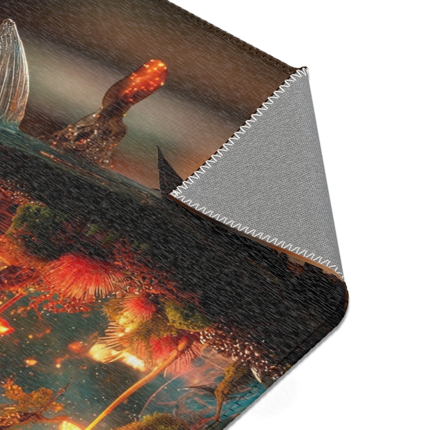 Forest Within Fish Area Rugs – Bioluminescent Underwater Sanctuary
