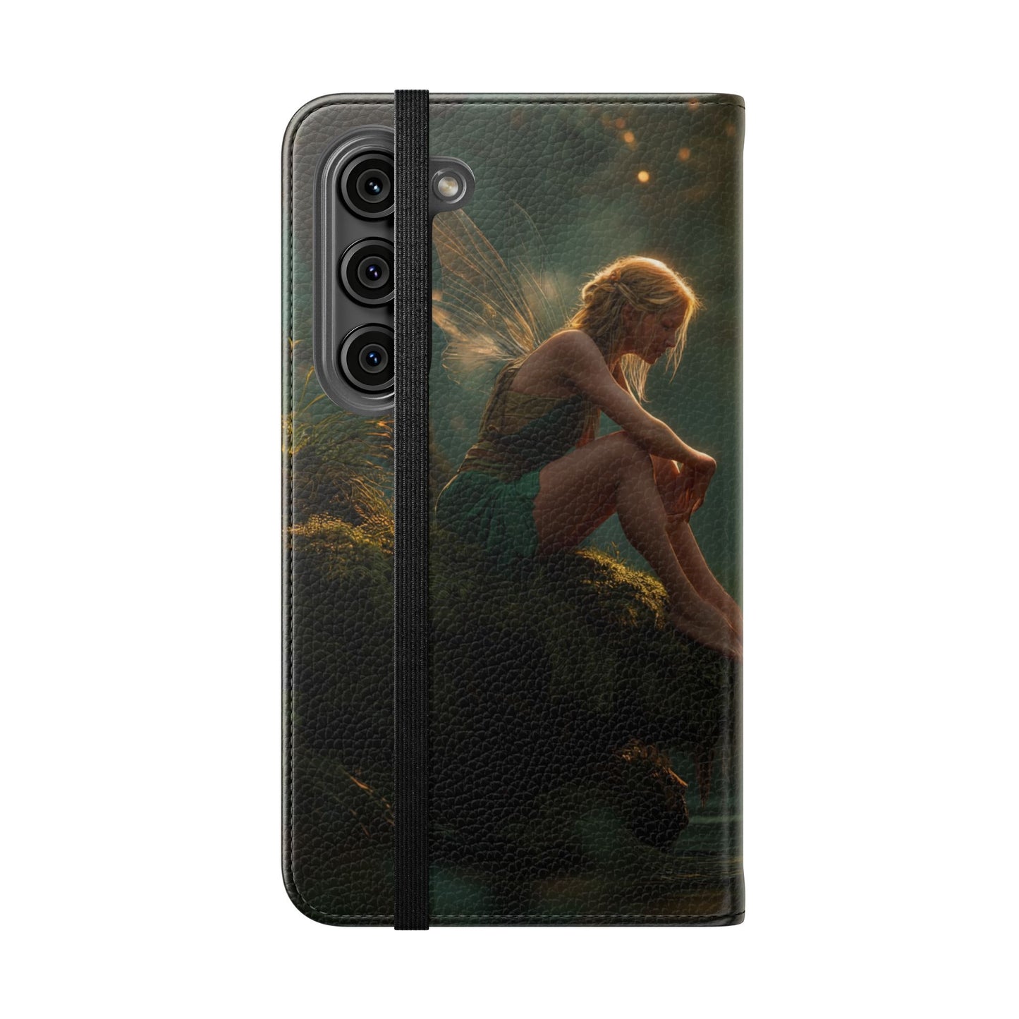 Mossy Bank Fairy Flip Cases – Golden Hour Sentinel Portrait