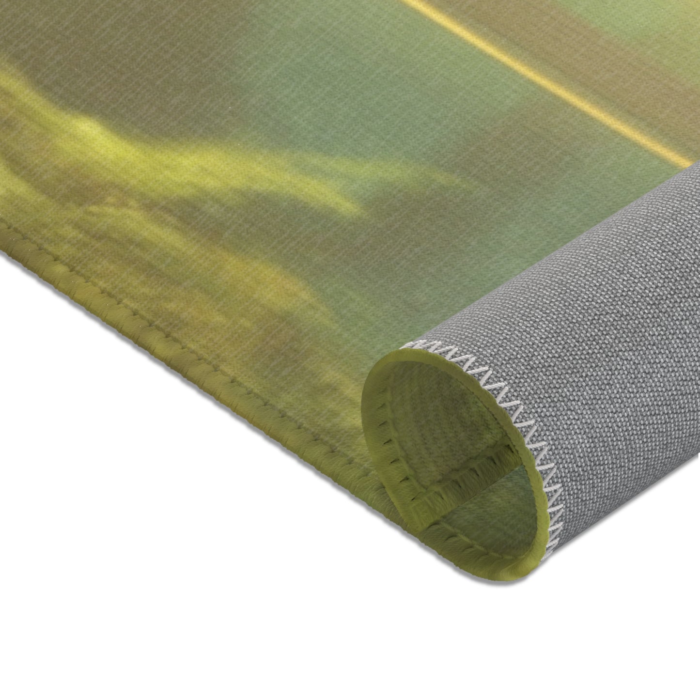 Luminous Spiral Forest Rug – Golden Orb Sanctuary