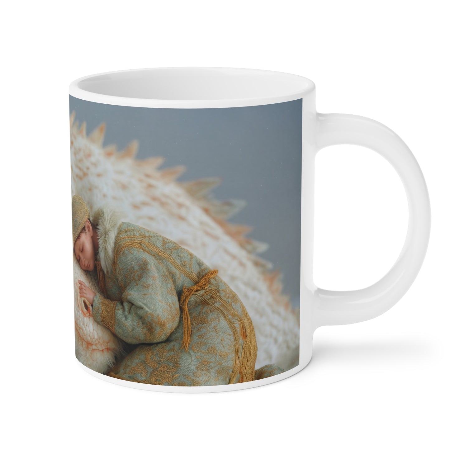 Child and White Dragon Ceramic Mugs (11oz\15oz\20oz) – Snowbound Whispers of Trust