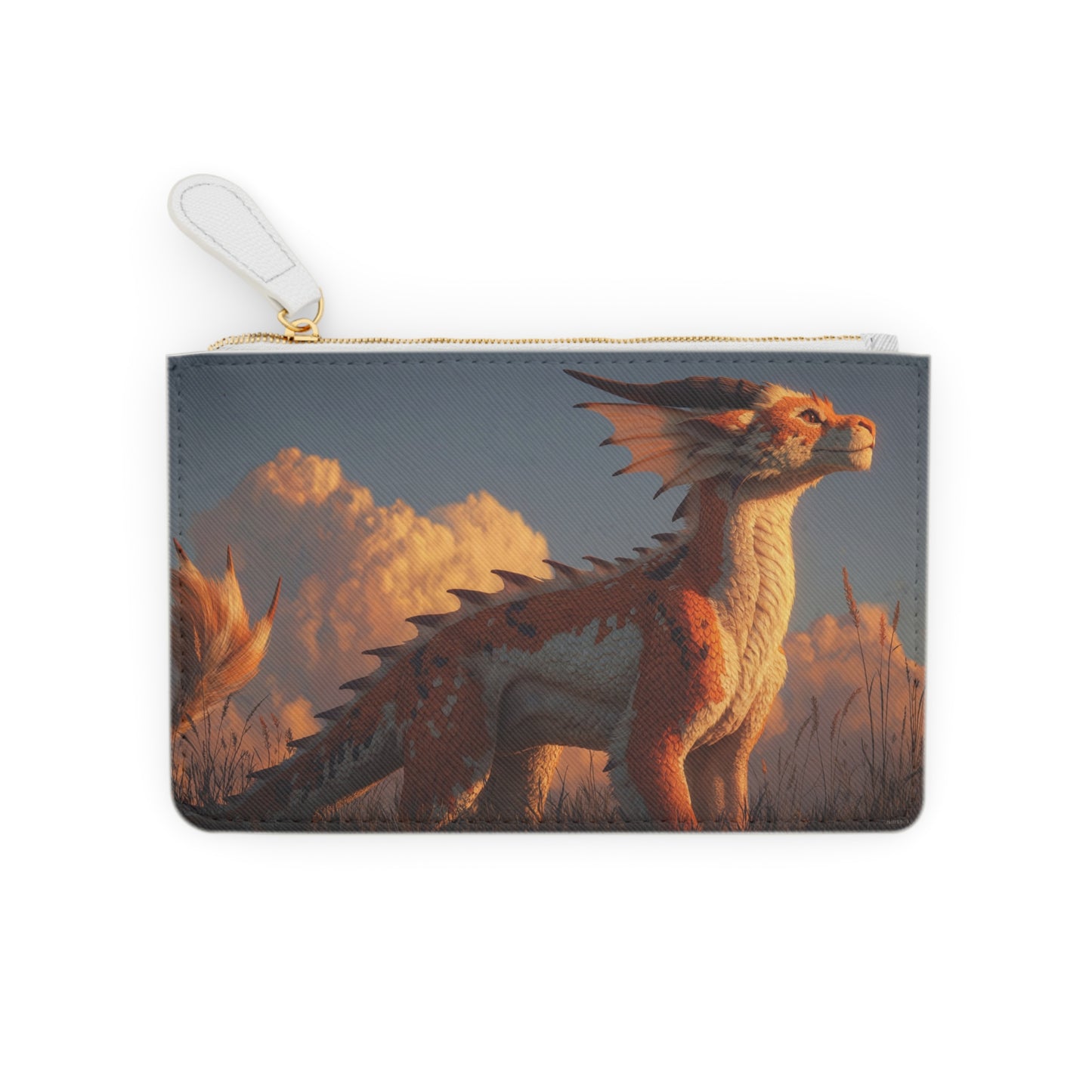 Sunset Dragon Mini Clutch Bag – Amber Scale Sentinel