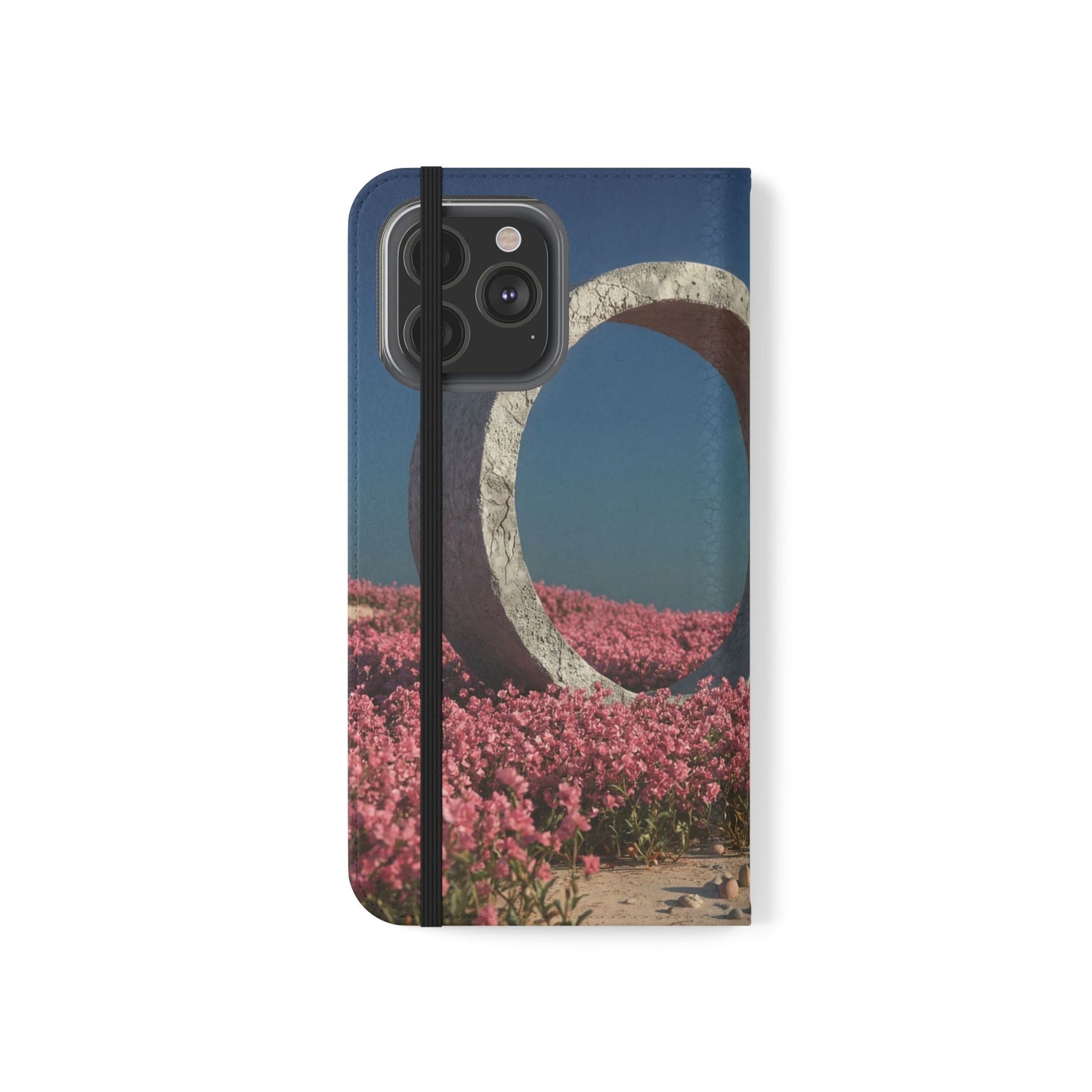 Stone Circle Flip Cases – Pink Flower Field Monument