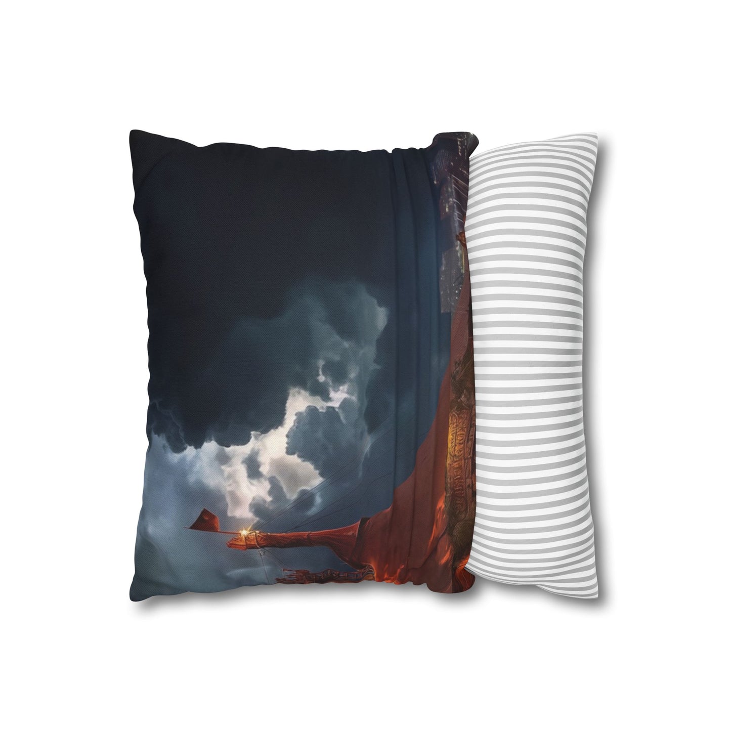 Crimson Carnival Tent Pillowcase – Whispers of the Midnight Ringmaster